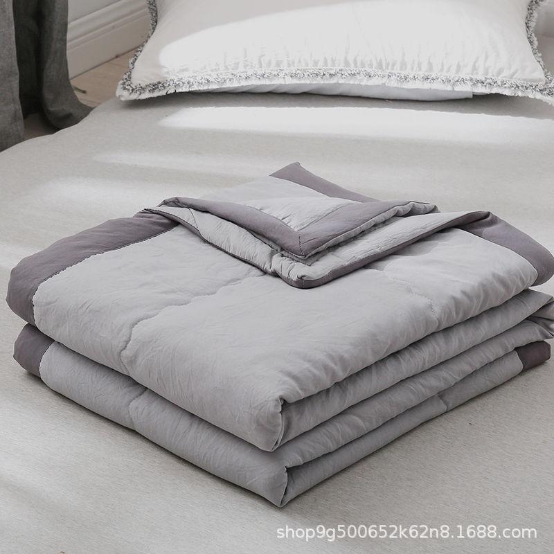 Washed Cotton Summer Quilt Skin Friendly Cool Quilt Air Conditioned Quilt Four Seasons Cool Summer Quil Spring And Autumn Quilt Machine Washable