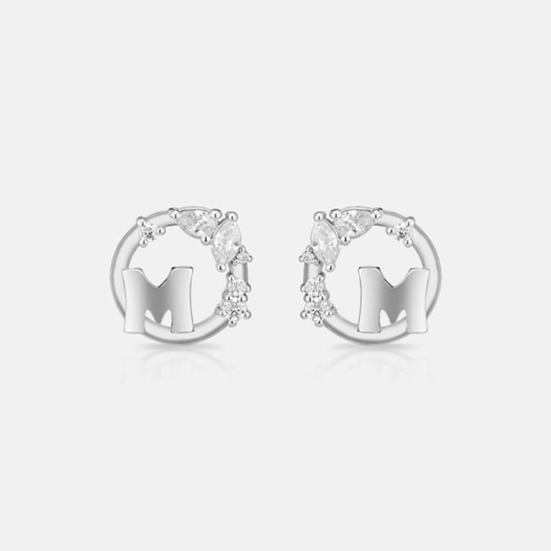 METROCITY JEWELRY M Basic White Earrings A233BE9064WPA