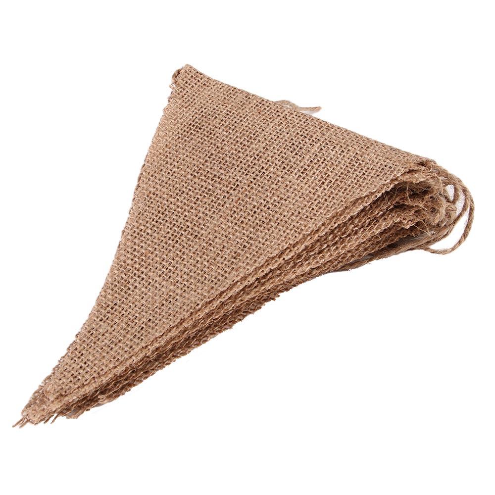 Hot Sale Flag Fabric Decor Wedding Party Shabby Rustic Chic Lace Bunting Hessian Bunting Banner