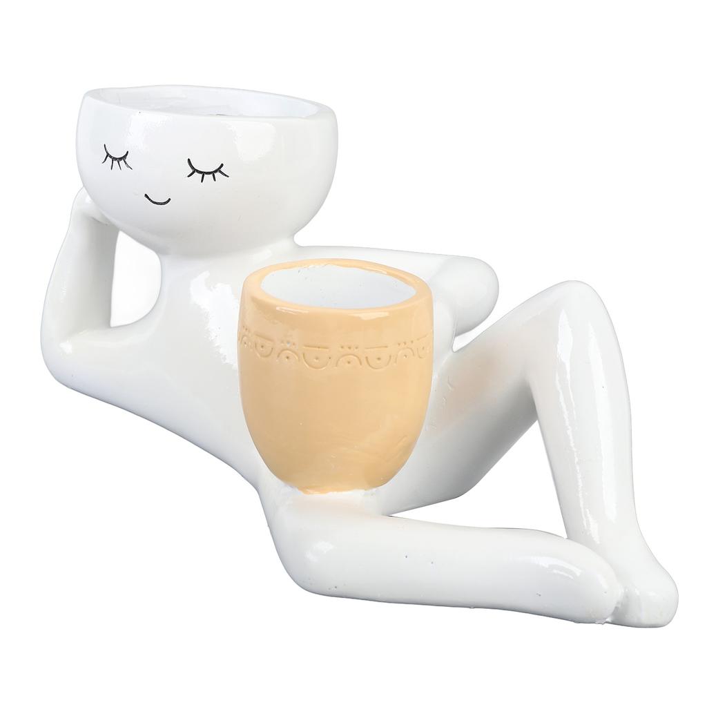 Succulent Pot Creative Breathable Synthetic Resin Flower Pot for Desktop Ornament Decoration