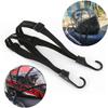 2 Pcs Universal Motorcycle Helmet Luggage Rope 24" Motorcycle Bungee Cord Bandage Retractable Elastic Strap With 2 Hooks (Black)