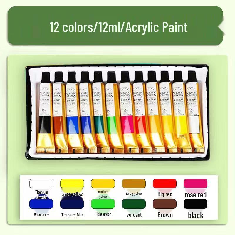 

Набор акриловых красок - 24 водостойких, солнцезащитных, не выцветающих цвета для художественных проектов своими руками