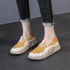 Breathable Round-toed Top Layer Cowhide Soft-soled Single Shoe Thick-soled Cake Casual Shoes