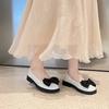 Gentle Wind Flat-soled Single Shoes Female 2025 New with Skirt Versatile Fairy Shoes Bow French Mary Jane Women's Shoes