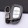 Carbon Fiber Smart Key Fob Cover Case Chain Ring For Hyundai Tucson Elantra Ioniq Sonata Accessories