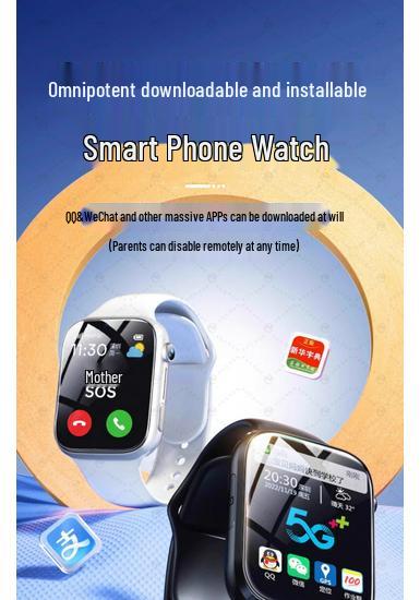 Kids' 5G Smartwatch: Waterproof, Dustproof, Video Calls & GPS Fitness Tracker