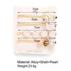 Ocean Style Pearl Bead Shell Hair Clip Earings Set