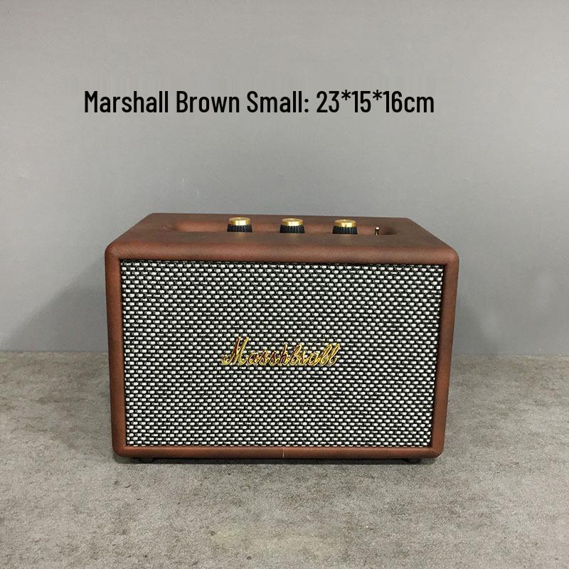 Marshall Speaker Model Ornament: Wooden Shell & Leather Wrap - Perfect for Model Home Decor