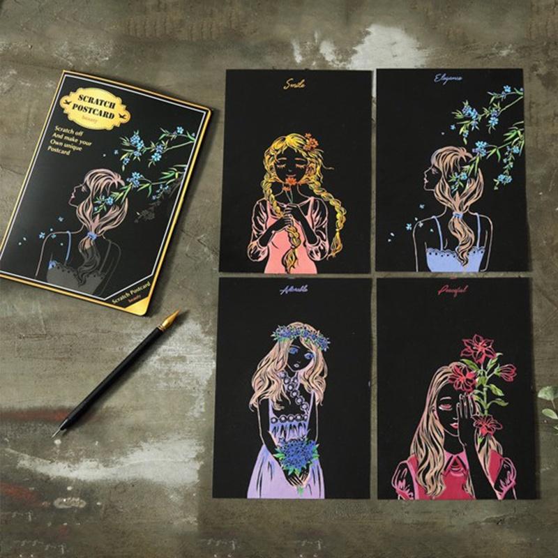 Colorful Scratch Art Paper Magic Painting Paper Featuring Premium Quality Cardboard