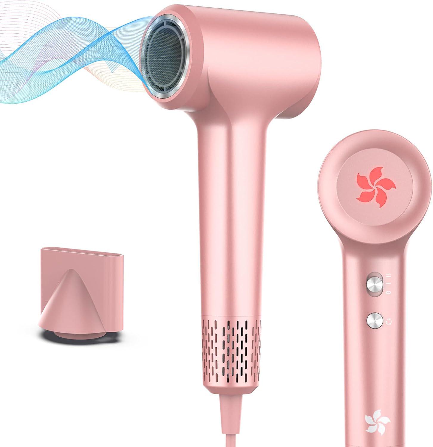 Negative Ion Silent Hair Dryer - Quick Dry, Smart Hair Care, and Constant Temperature. European Standard розового золота