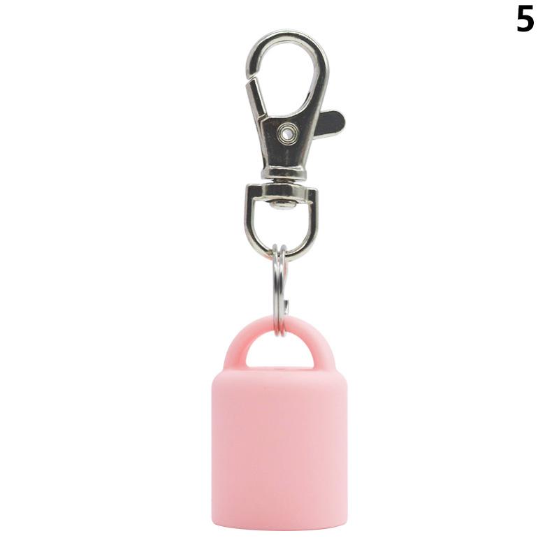 High Quality Practical Silicone Keychain Cap Portable Durable Holder Keychain Compatible For Lip Balm Lipstick Storage Cap