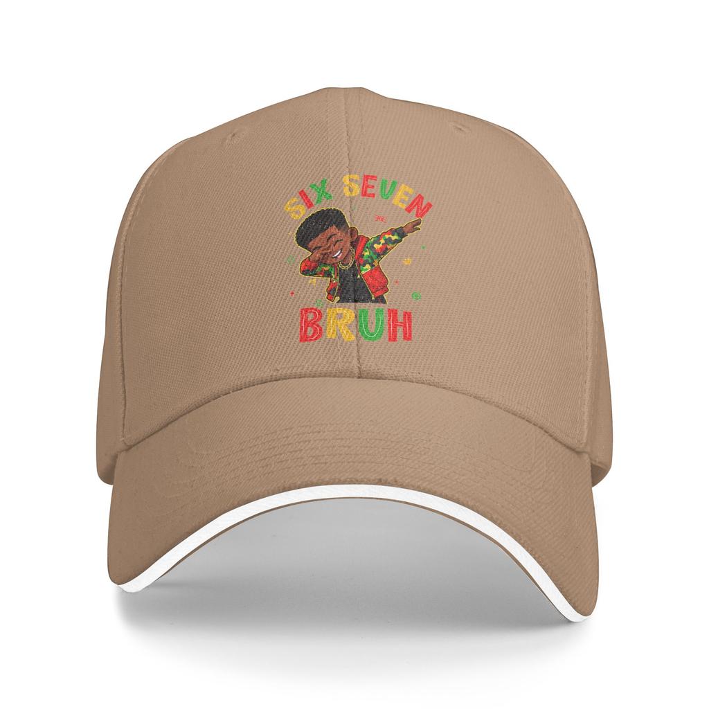 Six Seven Bruh 67 Black History African American Casual Baseball Cap Summer Trucker Hat Running Hippie Snapback Cap Baseball Cap