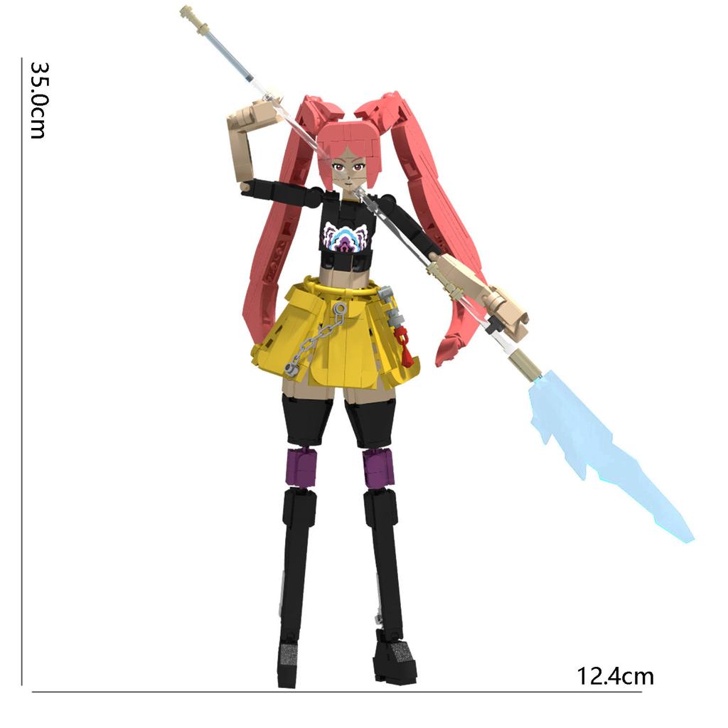 Non-Toxic Hot Anime Kpop Demons Hunters Assembled Building Block Model Series Rumi Mira Zoey Figure Building Block Children'S Toy Gifts