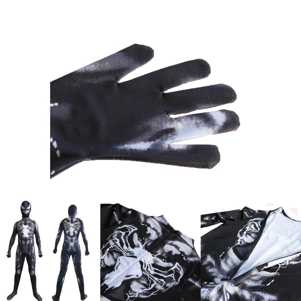 Venom Spider-man Cosplay Costume Jumpsuit With Exquisite Design And Breathable Fabric For Kids And Adults