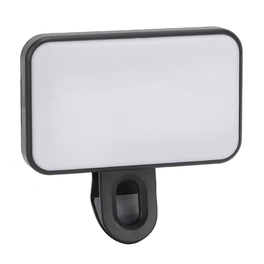 Portabelt Selfie-ljus Videokonferensbelysning med klämma Uppladdningsbar 3 ljuslägen för Vlog Makeup