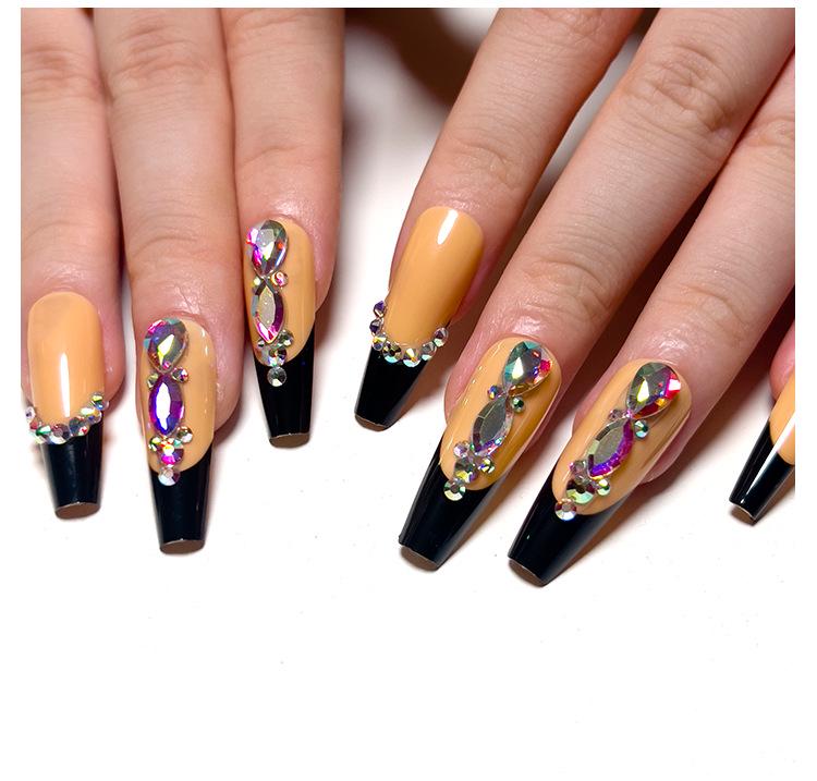 Cross-Border Wearable Nail Art: Super Long Press-On False Nail Tips