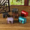 Vintage Wooden Treasure Chest Jewelry Box with Lock and Ornament Storage - Mini Pandora's Box