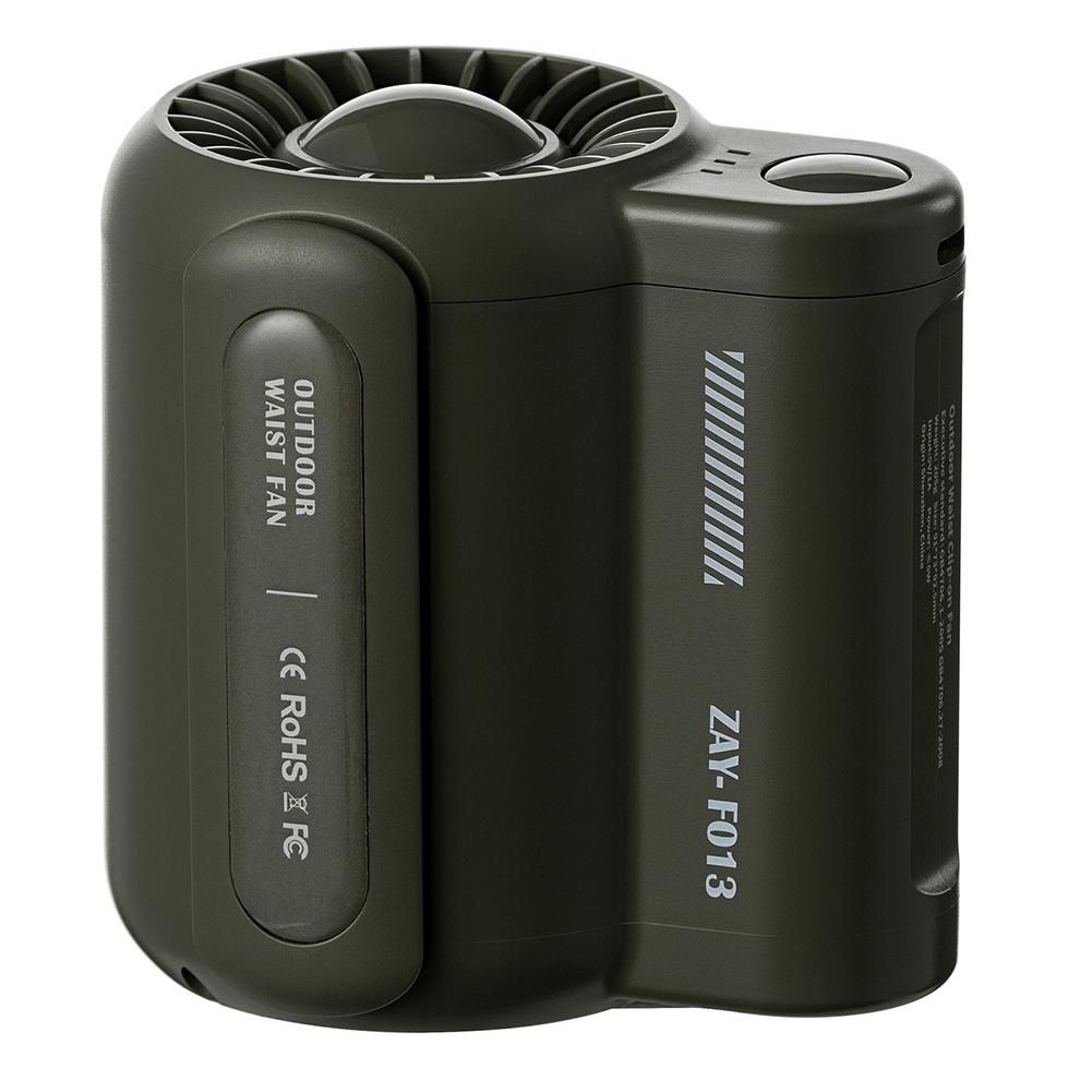 Personal Fan Rechargeable Wearable Fan 3 Speeds Outdoor Waist Mounted Fan Powerful for Outdoor Works Traveling Hiking Camping