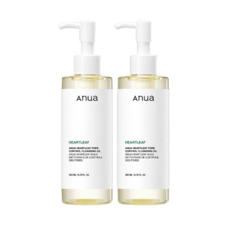 Anua Heartleaf Pore Control Cleansing Oil 200ml x2 – Deep Pore Makeup Remover & Soothing Facial Oil Cleanser