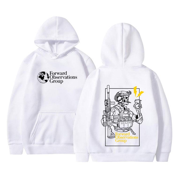 Men's Autumn/Winter Hooded Sweatshirt with Skull Soldier Print - Casual Pullover Hoodie - Streetwear, Military Tactical Style, Y2K Trend