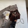 Premium Chain Bucket Bag New Women's Casual Velvet Portable Temperament Commuter Messenger Bag