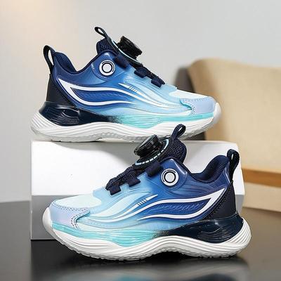 2025 Boys' Waterproof Leather Running Shoes - Autumn/Winter Casual Sports Sneakers for Medium and Large Children