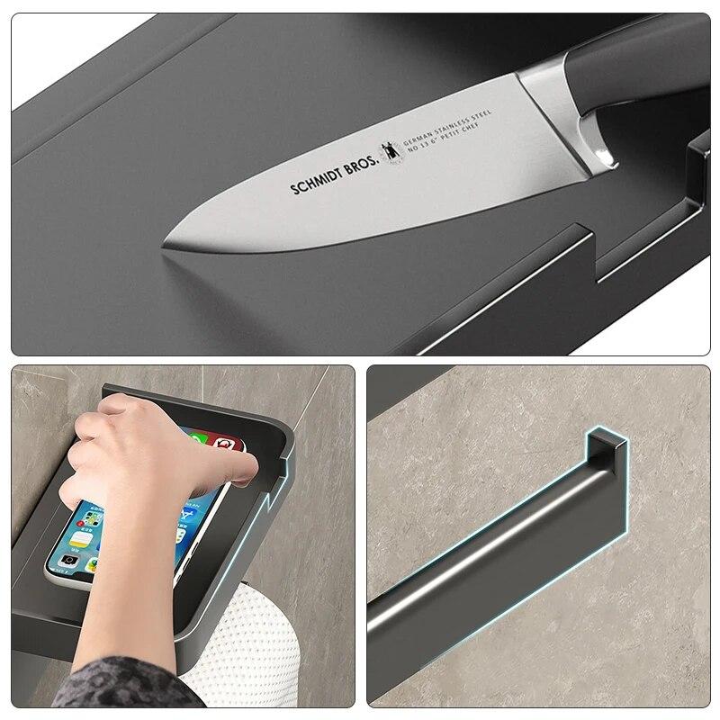 Toilet Plastic Paper Holder Storage Rack Kitchen Towel Placement Of Seasoning Bottles Bathroom Wall Roll Of Paper Phone Storage