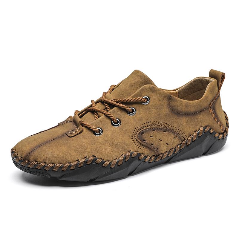 2022 Autumn Men's Casual Korean-Style Leather Moccasins: Breathable Handmade Octopus Driving Shoes