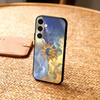 Gilded Sun and Moon Phone Case For Samsung  A73,72,71,A52,51,40,41,A22,A32,31,A13, Soft Black Shell