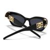 Cross-Border Export Decorative Cat-Eye Rhombus Sunglasses for Men and Women Lh219