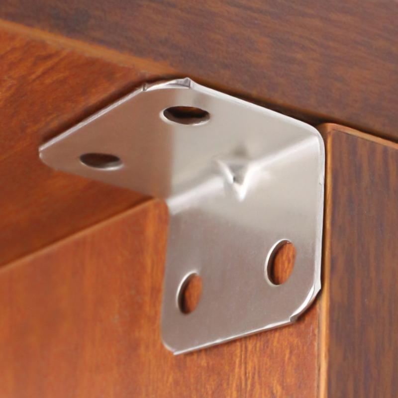20pcs 20pcs Furniture Corner Brace L Bracket Table Chair Wardrobe Fixed Connector 90-degree Angle Plate Bracket Shelf Brackets