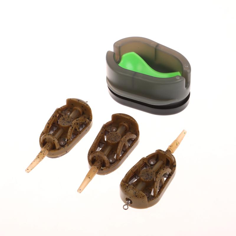 3/4/6 ks Krmítka na kapry Method Feeder, 20g/30g/40g/50g/60g Rybářská krmítka s formičkou pro rychlé uvolnění, Příslušenství pro lov kaprů