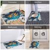 Vibrant 3D Koi Fish Illusion Doormat Non-Slip Bathroom Kitchen Mat Bedroom Balcony Door Floor Entrance Carpet Rug