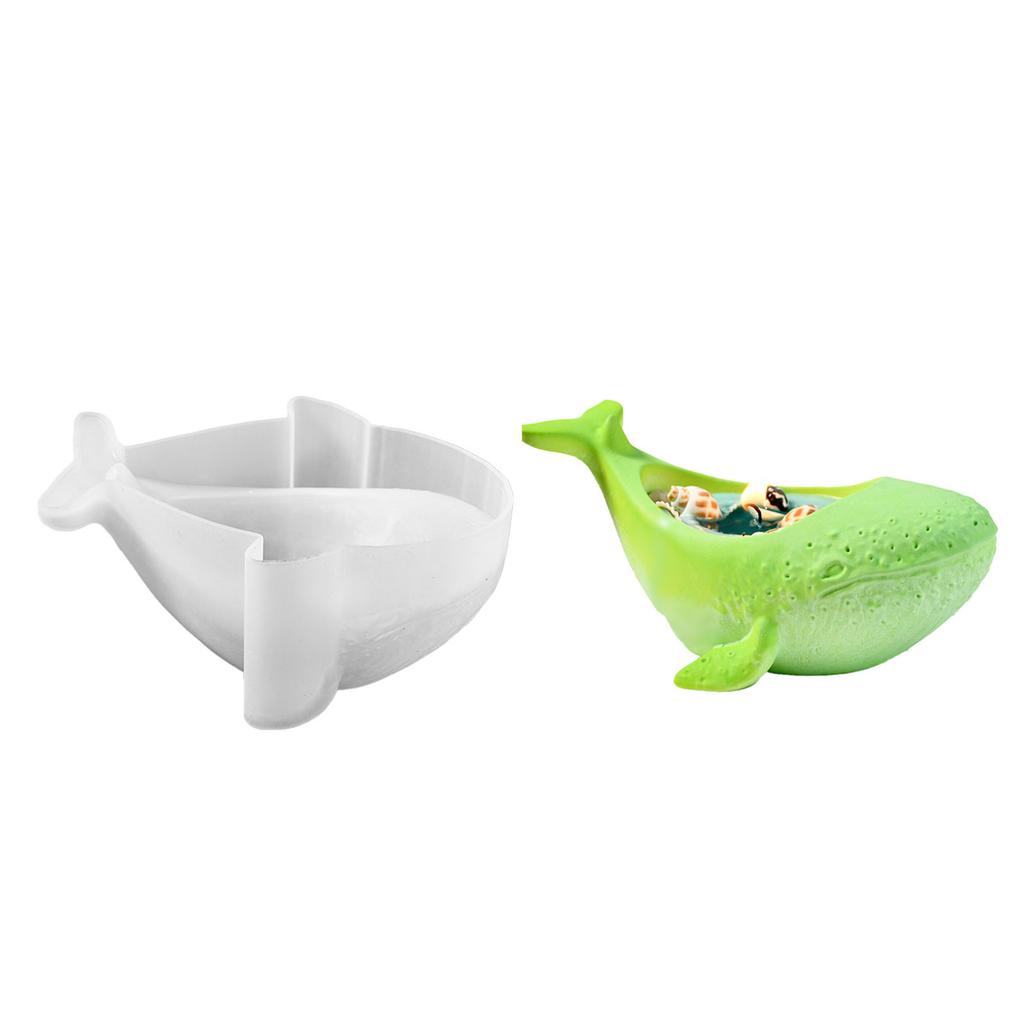 Multipurpose Sturdy Silicone Whale Candle Holder Mould Set Portable for Resin Plaster Craft Supplies Assorted Sizes