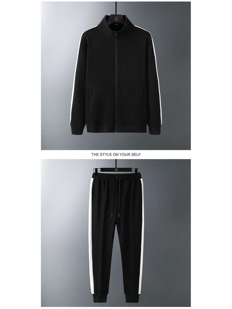Men's 2025 Cotton Tracksuit: Breathable Long Sleeve Fashion Jacket & Casual Running Top