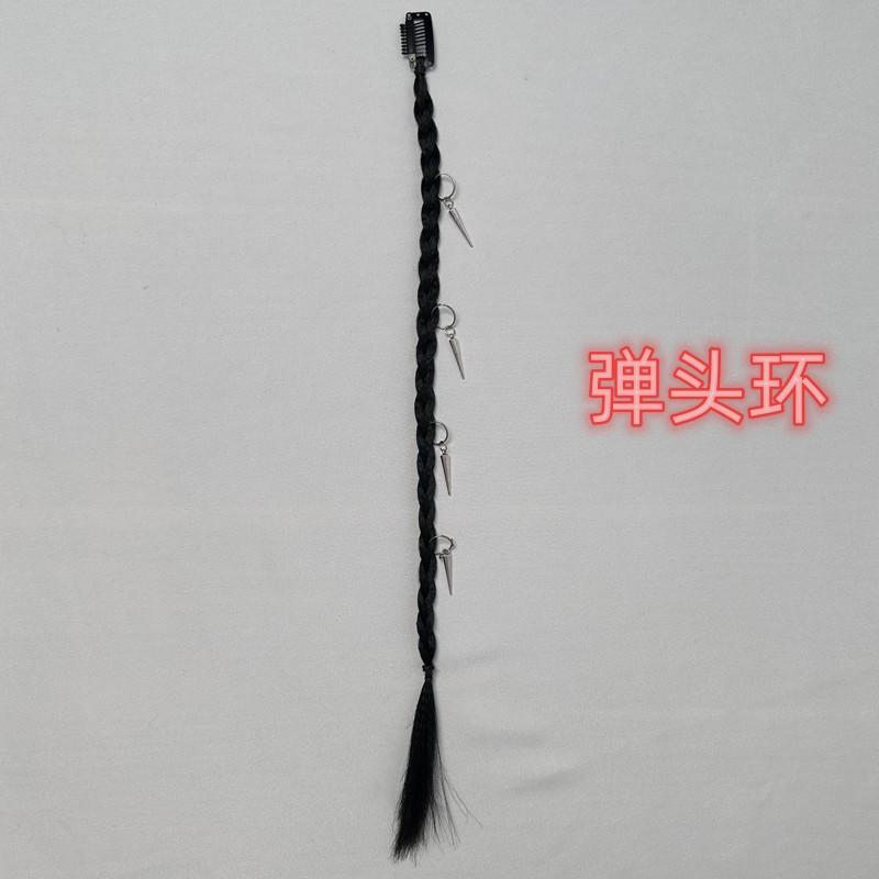 Children's Hair Accessories Wigs Twisted Braids Girls 'clips Imitation Boxing Ponytail Fake Headwear