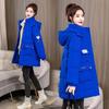 Winter Hooded Parkas Women Thicken Warm Mid Long Down Cotton Coat Woman All Match Casual Cotton Padded Jacket Female