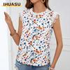 Women's Fashion Casual O-Neck Sleeveless Blouses & Shirts