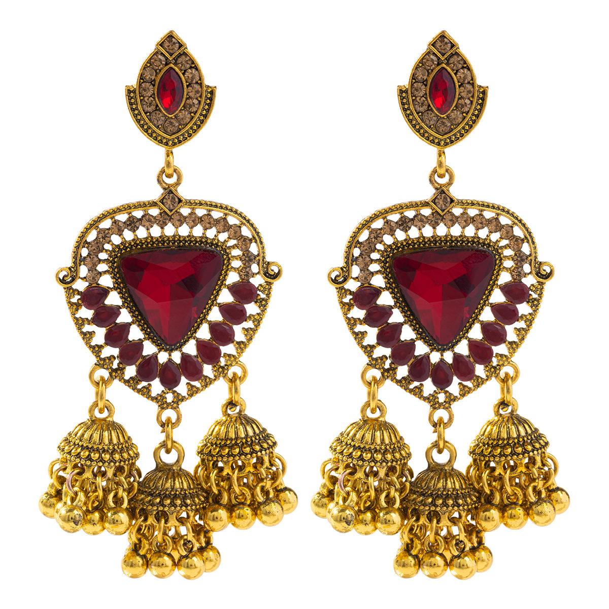 

Ethnic Vintage Women s Geometric Turkish Jhumka Earrings Indian Jewelry Tassel Dangling Earring