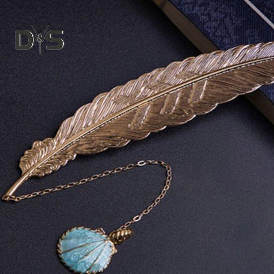 Lesezeichen mit Federn, chinesischer Stil, Metall-Lesezeichen, Seite, Retro-Handwerk, Glanz-Design, bedeutungsvolles Lesen, DIY-Geschenk für Zuhause, Schule, Büro