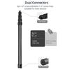 Handheld Microphone Boom Arm, 5-Section Extendable Carbon Fiber Boom Pole for Microphones, 1/4" Screw & Thread, Foam Grip Lock, Maximum Length 155cm/6