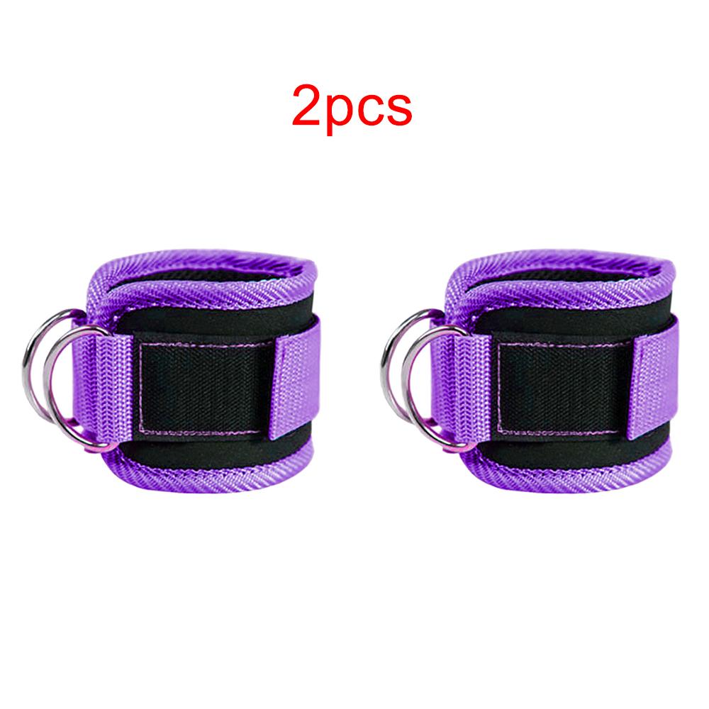 1Pair Fitness Ankle Straps Leg Exercises Adjustable Size D-Ring Ankle Cuffs Gym Workouts Glutes Legs Strength Active Feet Guard