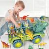 Jouets de Voiture pour Garçons Camion Transporteur de Véhicules Dinosaures Modèle Animal Dino Camion Tyrannosaurus Rex Jeu Cadeaux d'Anniversaire pour Enfants