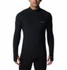 Midweight Stretch Long Sleeve Half Zip Base Layer Black