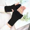 Winter Women Gloves Plush Faux Fur Knitting Wool Keep Warm Mitten Fingerless Lady Girl Half Finger Gloves Christmas Gift