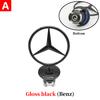1pcs 44mm 3D Metal Blue Chrome Star Bonnet Hood Logo Emblem Badge for Mercedes Benz AMG W202 W203 W204 W208 W210 W220 W221 PI1