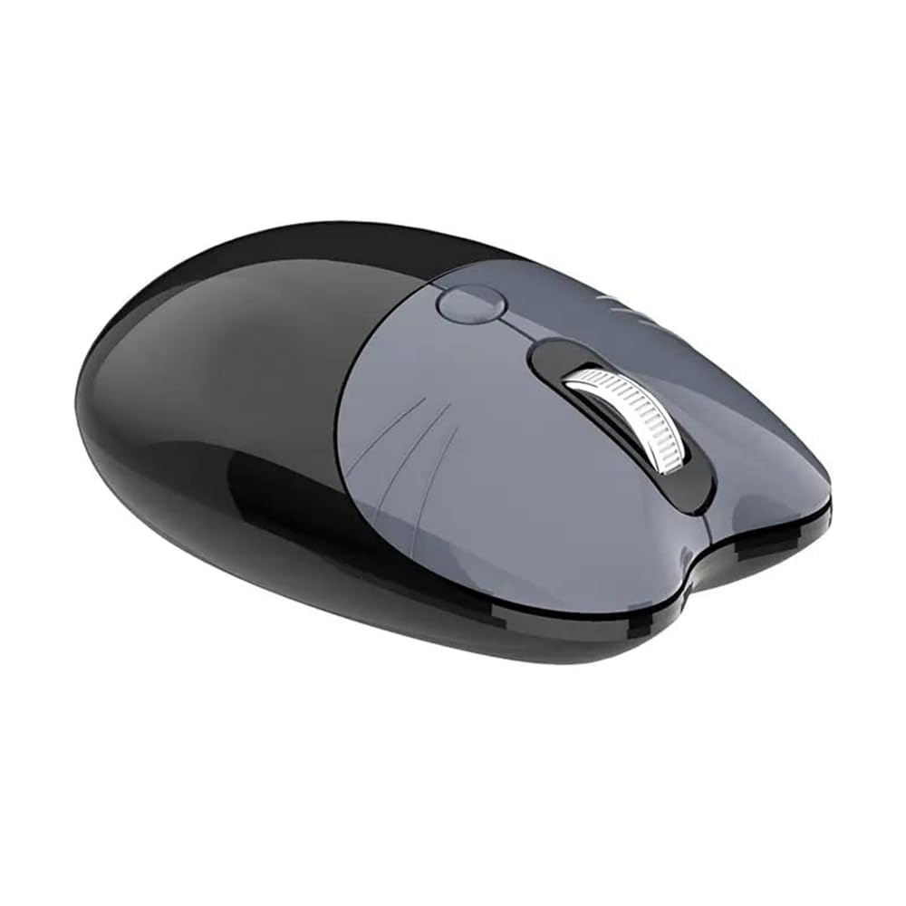 

M3DM Wireless Bluetooth USB Cute Cat Compatible with Tablet and Dark Gray Mouse, 2.4GHz, 3-Device Connection, Design, Wireless, Quiet,