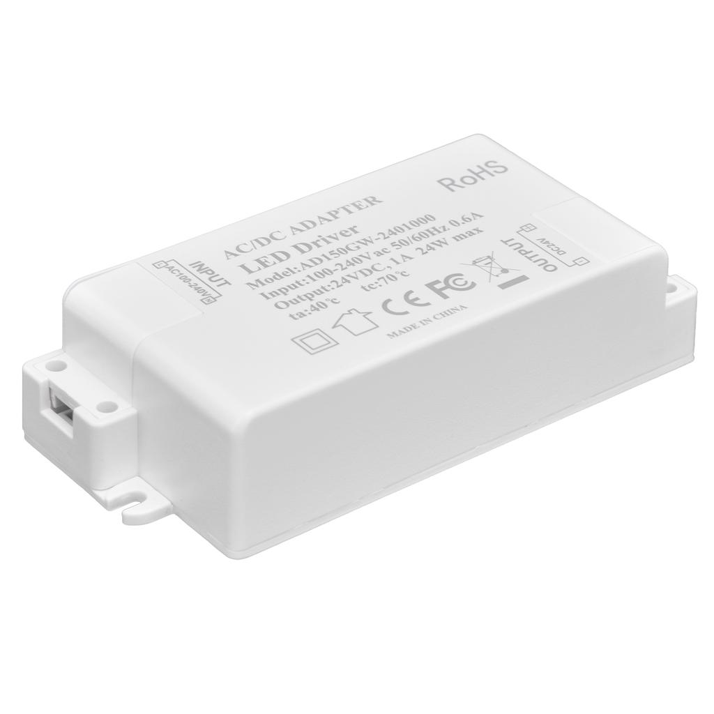 DC 24V 24W 1A LED Driver Constant Voltage Flame Retardant Efficient DIY LED Power Supply AC