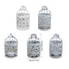 White Bird Cage Candle Holder with Intricate Hollow Designing Candle Stick for Weddings and Parties