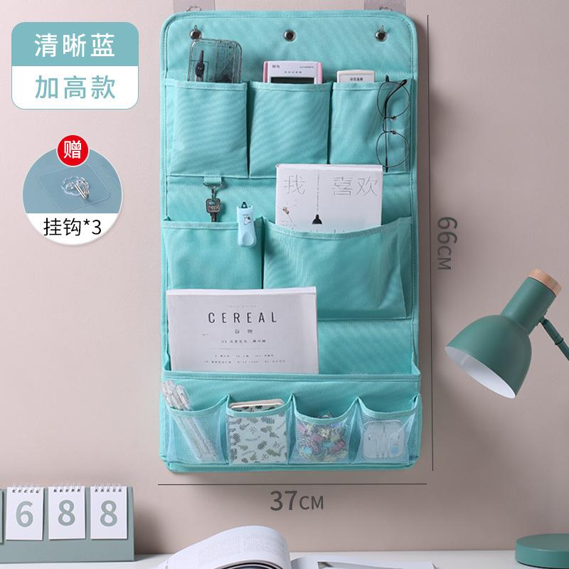 Wall-mounted Multi-functional Storage Bag Behind Door Organizer with Dividers for Student Dorm Bedroom Storage for Stationery